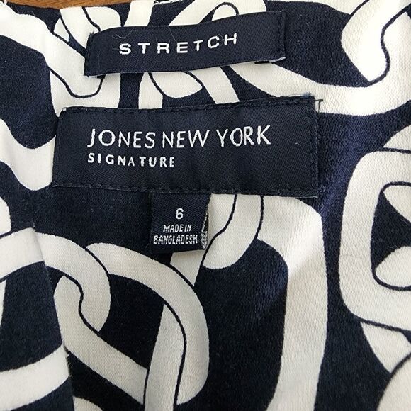 Jones NY Women’s Sleeveless One Shoulder Tie Side Zipper Closure Dress Size 6 - Picture 5 of 8